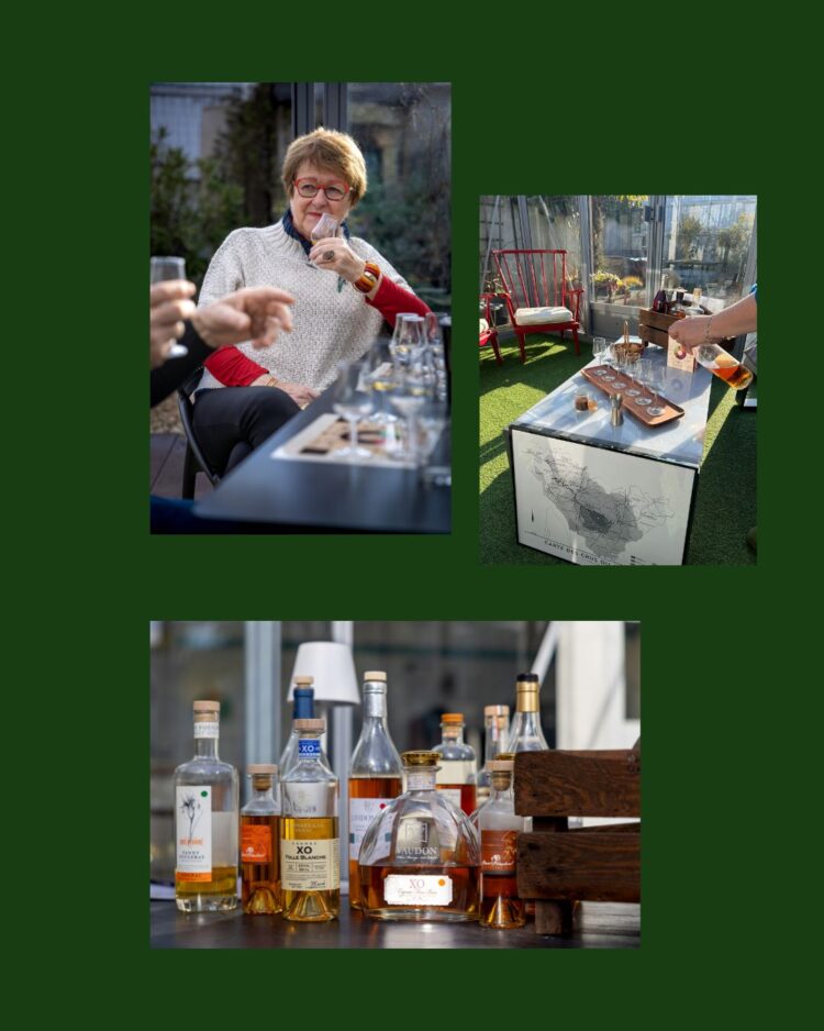 Cognac cru tasting on the terrace at Suite en Terrasse in Cognac