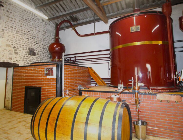 Charente copper alambic - Symbol of handcrafted Cognac distillation by local winegrowers